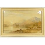 G Pearson 1887 landscape watercolour: 36cm x 21cm