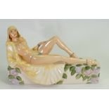 Kevin Francis Peggy Davies erotic figure of a lady lying on a sofa: Marked artists colourway 1 of 1