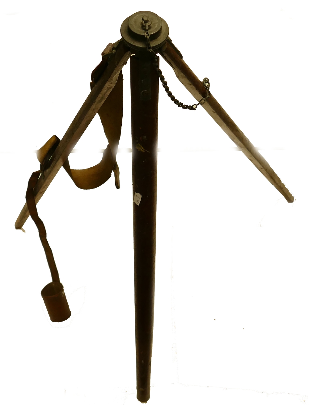 A Maple & Co early 20th century folding wooden tripod stand: Dated 1915,