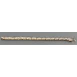 9ct gold diamond Tennis bracelet: 8.5 grams.