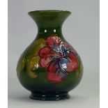 Moorcroft vase decorated in the Hibiscus design: Height 13cm, c1970s.