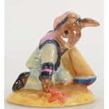 Royal Doulton prototype Bunnykins colourway figure: Seaside, painted in a different colour,