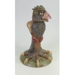 Burslem Pottery 'Duchess' grotesque bird: Signed by designer Andrew Hull (influenced by the Martin