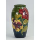 Walter Moorcroft vase decorated in the Hibiscus design: Height 18.5cm, c1950s.