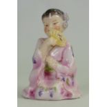 Royal Worcester figure of seated Girl Japan:3072 height 8cm.