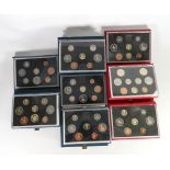 Nine x UK proof coin sets: Year sets 1983-1991 inclusive. As issued, with box and certificates.