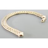 9ct gold ladies bracelet: 8.1 grams.