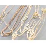9ct gold necklaces: 10.3 grams.