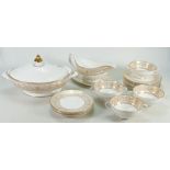 A collection of Royal Doulton Sovereign dinner ware: To include handled bowls, tureen, gravy boat,