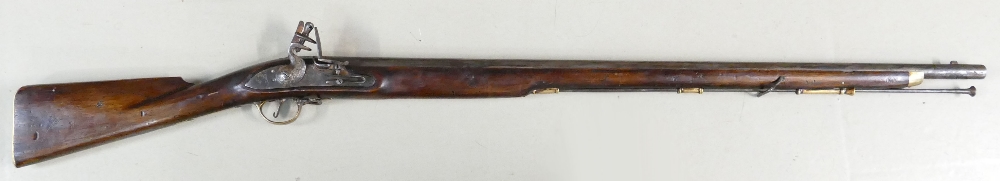 Brown Bess Musket: George III and tower on lock, Board of ordinance marks on stock.