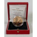 22ct Gold £5 coin 1998 40g with box and certificate: Limited edition of 2000.