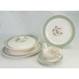 A collection of Susie Cooper hand painted dinner ware in the Amaryllis design: To include tureens,