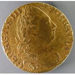 Full Guinea gold coin 1785: Condition VF bend.