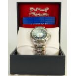 America Sport wristwatch with stainless steel strap: Boxed with paperwork.
