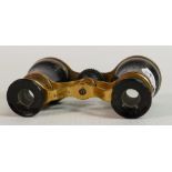 Victorian Tortoiseshell and gilt brass Dixey's patent opera glasses: Chip to rear of eyepiece.