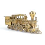Engineer made Brass Train 'RWC Fryer Flyer': Length 28cm x height 11cm