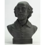 Wedgwood Black Basalt Bust of William Shakespeare: height 28cm,