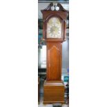 8 day Longcase clock by John Rhodes of London circa 1755-1762: It has a brass dial with silvered