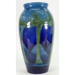 William Moorcroft Moonlit blue vase: C1925, height 30.5cm. (slight restoration to top rim).