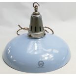 The Holmes and Wedgwood patent lamp: c1930s pottery lamp shade with chrome mounts made originally