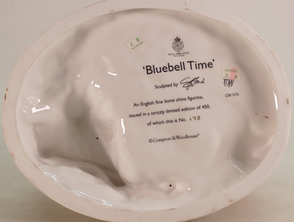 Royal Worcester for Compton & Woodhouse figure Blue Bell Time: Limited edition. - Image 2 of 3