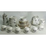 A collection of Shelley tea and dinner ware in the Chelsea design pattern 11280: To include 6 cups,