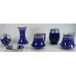 A collection of Wileman / Shelley Cloisello patterned items to include: Pair of jugs,