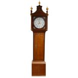 An oak Longcase clock by Jos Babcock, Charteris: Unusual and pretty small size, Fens area clock,