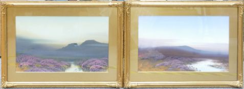 Pair of unsigned Victorian Landscapes: Each 49cm x 30cm.