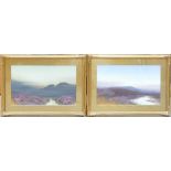 Pair of unsigned Victorian Landscapes: Each 49cm x 30cm.