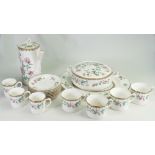 A collection of Royal Worcester Katmandu dinner, tea and coffee ware: To include part tea set,
