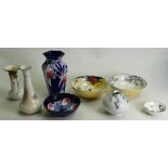 A collection of Shelley vases and bowls: To include Chinese lanterns squat vase and bowl pattern