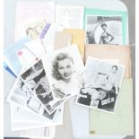 A collection of Mitzi Gaynor Film & Fanzine Pictures & Correspondences: