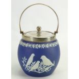Rare Wedgwood Jasperware biscuit barrel: A special commission for the The British Canary Bird