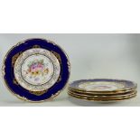 Set of 6 Royal Crown Derby plates: 23cm diameter and all in good condition.