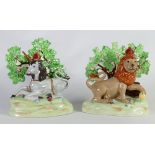 Beswick pair of figures Staffordshire Lion & Unicorn: Lion 2093 and Unicorn 2094.