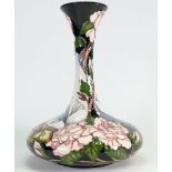 Moorcroft Yacht shape trial vase decorated with Roses and Bunting: Dated 3-8-15,