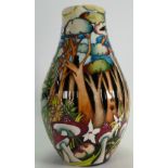 Moorcroft prestige vase Wonderland: Limited edition 3/20 and designed by Nicola Slaney from the