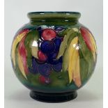 Walter Moorcroft vase decorated in the Leaf & Berry design: Height 13cm, c1950s.