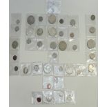Collection 39 American USA coins including many silver: Dating from 1830 5 cents onwards,