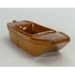 Doulton Lambeth Advertising dish modelled as a Barge: A Stoneware dish modelled as a barge for