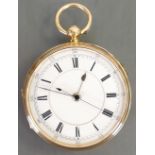 18ct Russell & Son gold pocket watch: Watch overall weight 108.6 grams.