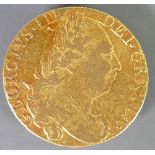 Full Guinea gold coin 1775: Condition gF - nVF small dent.