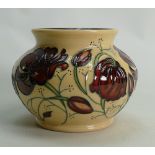 Moorcroft Chocolate Cosmos vase: Height 13cm