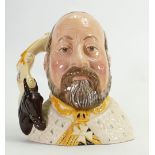 Royal Doulton large character jugs Edward VIII D7154: Limited edition. (Small chip to base edge).