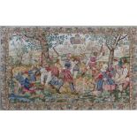French high quality wall hanging tapestry: Depicting village scene.