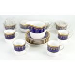 Royal Worcester Gilded Imperial Design tea set: 18 pieces.