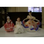 Royal Doulton Small Seconds lady figures: Goody Two Shoes HN2037, Lynsey Hn3043 & Lynne HN3740(3)