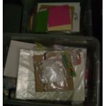 A large quantity of card making: craft / art materials ( 2 trays)