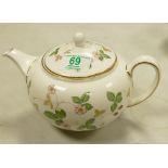 Wedgwood Wild Strawberry Patterned Teapot: